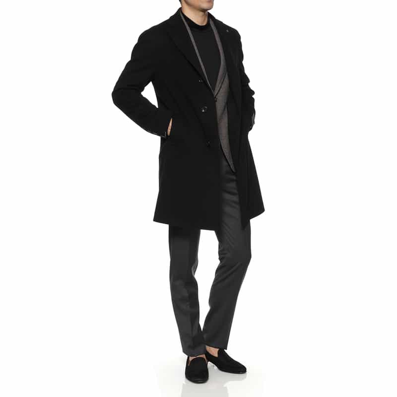 TAGLIATORE TAGLIATORE＜タリアトーレ＞ チェスターコート BLACK