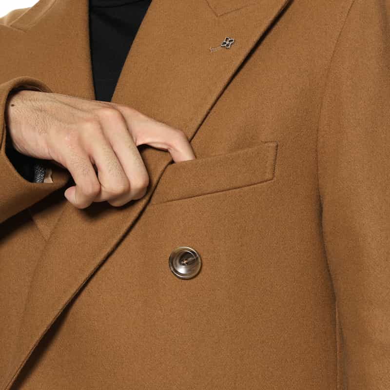 TAGLIATORE TAGLIATORE＜タリアトーレ＞ ダブルブレストチェスターコート CAMEL