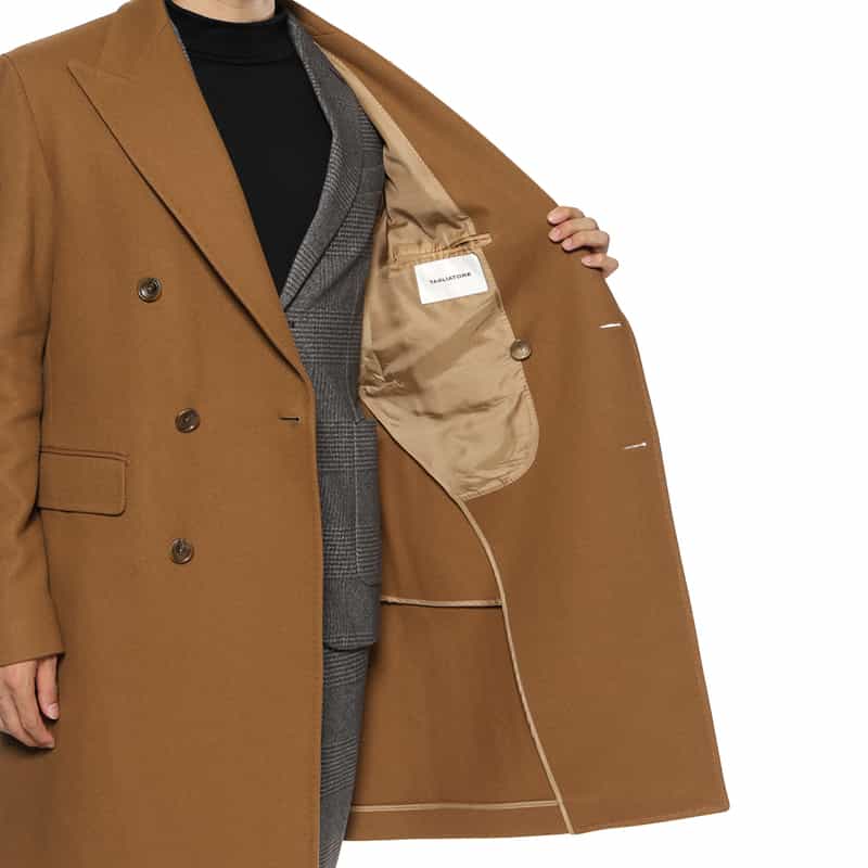 TAGLIATORE TAGLIATORE＜タリアトーレ＞ ダブルブレストチェスターコート CAMEL