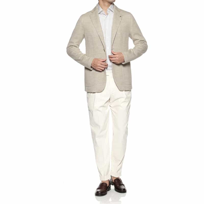 TAGLIATORE TAGLIATORE＜タリアトーレ＞ ニットジャケット"G-LIGHT" IVORY