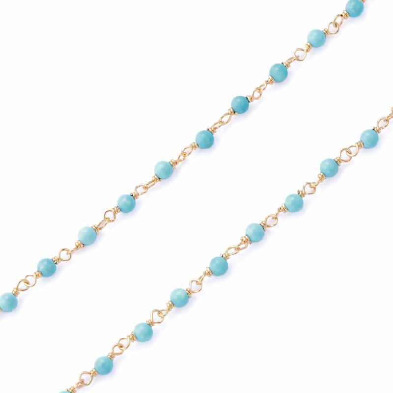 LA SOEUR LA SOEUR＜ラ スール＞ ネックレス （グリーンアメシスト×ハウライトターコイズ） GOLD