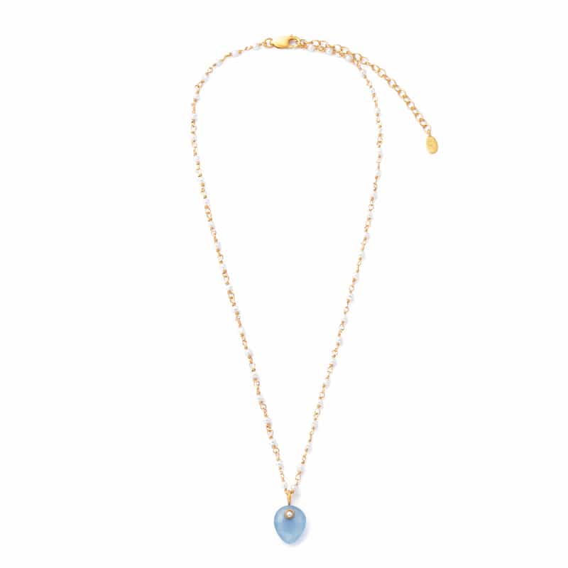 LA SOEUR LA SOEUR＜ラ スール＞ ネックレス （ブルーカルセドニー×パール） GOLD