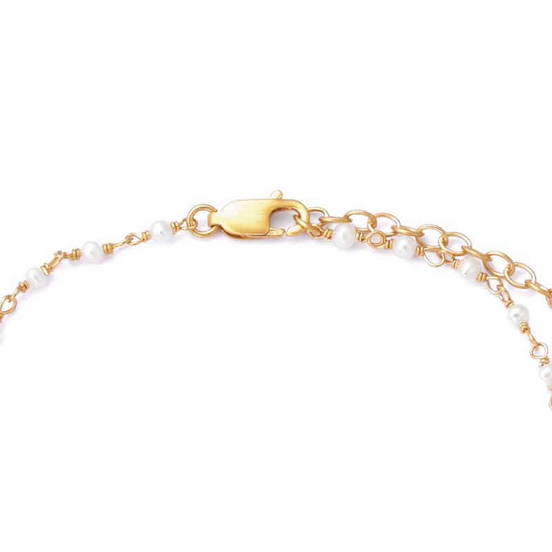 LA SOEUR LA SOEUR＜ラ スール＞ ネックレス （ブルーカルセドニー×パール） GOLD