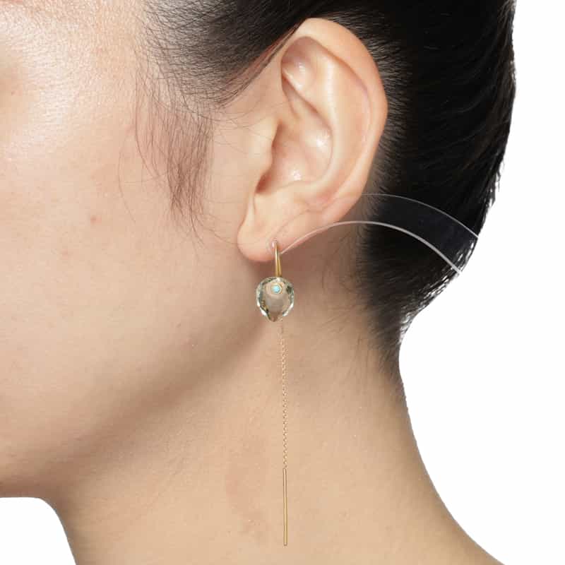 LA SOEUR LA SOEUR＜ラ スール＞ ピアス （グリーンアメシスト×ハウライトターコイズ） GOLD