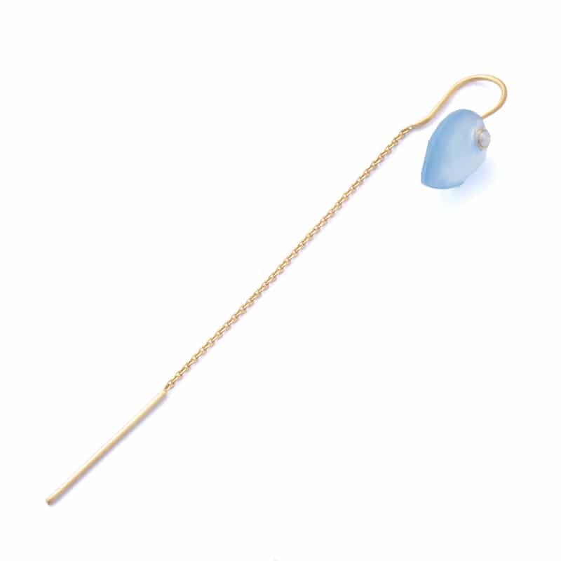 LA SOEUR LA SOEUR＜ラ スール＞ ピアス （ブルーカルセドニー×パール） GOLD