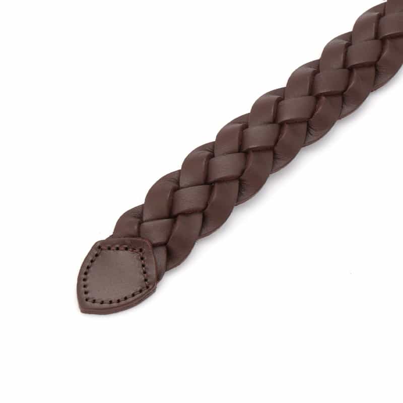 BARNEYS NEW YORK メッシュレザーベルト BROWN