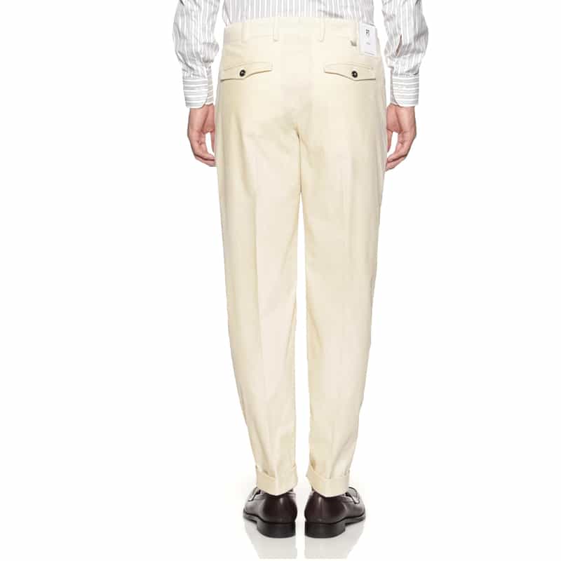 PT TORINO PT TORINO＜ピーティー トリノ＞ コーデュロイ素材ストレートパンツ"REBEL FIT" WHITE