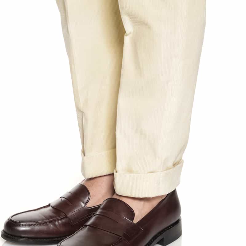 PT TORINO PT TORINO＜ピーティー トリノ＞ コーデュロイ素材ストレートパンツ"REBEL FIT" WHITE