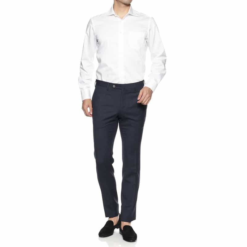 PT TORINO PT TORINO＜ピーティー トリノ＞ マイクロ千鳥柄スラックス"SUPER SLIM" NAVY