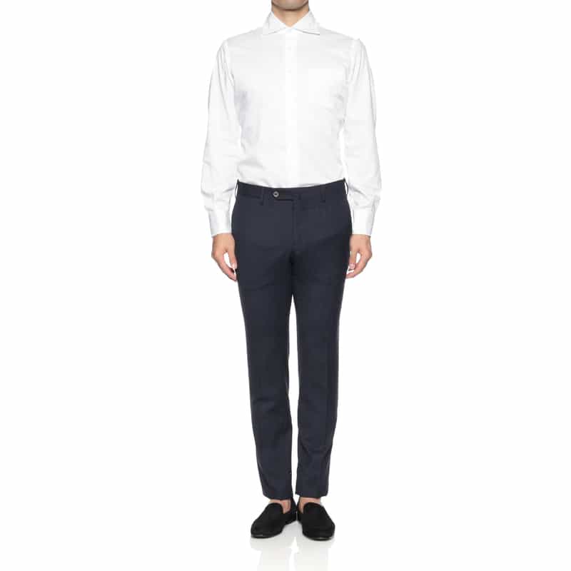 PT TORINO PT TORINO＜ピーティー トリノ＞ マイクロ千鳥柄スラックス"SUPER SLIM" NAVY