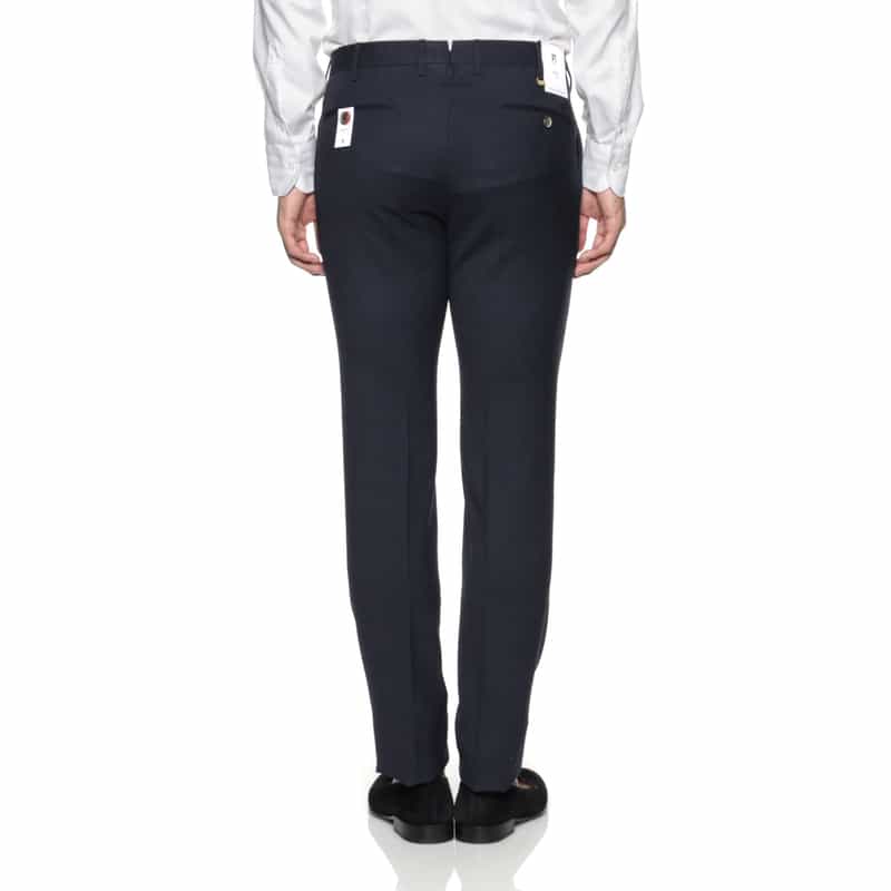 PT TORINO PT TORINO＜ピーティー トリノ＞ マイクロ千鳥柄スラックス"SUPER SLIM" NAVY