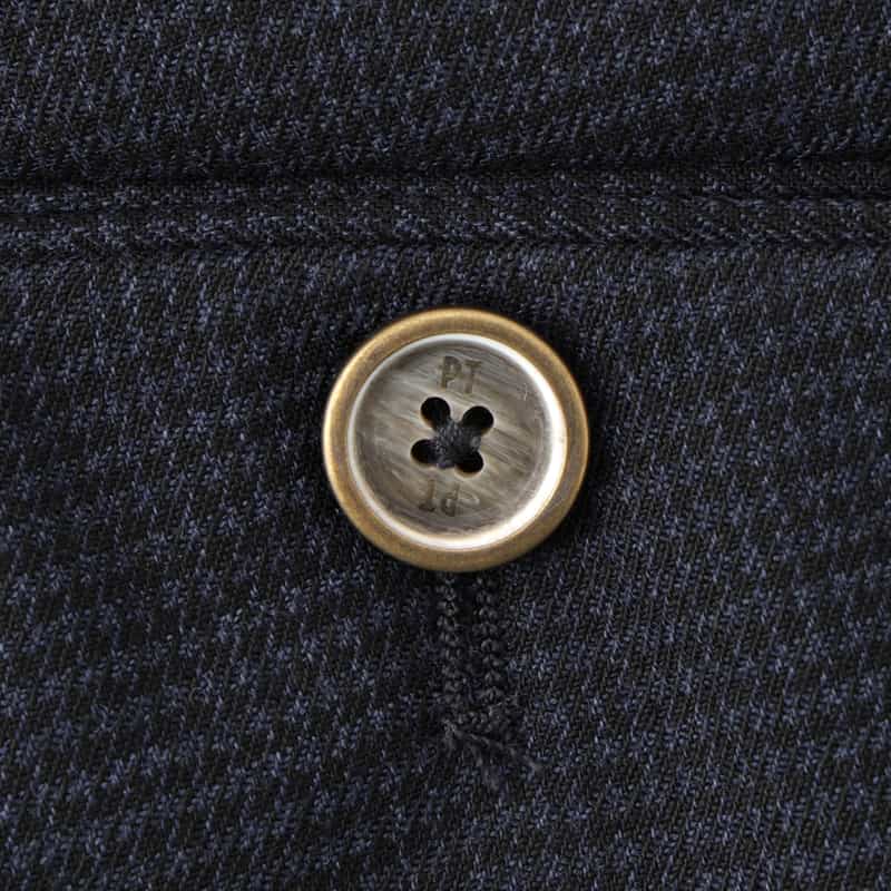 PT TORINO PT TORINO＜ピーティー トリノ＞ マイクロ千鳥柄スラックス"SUPER SLIM" NAVY