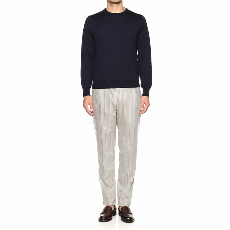 PT TORINO PT TORINO＜ピーティー トリノ＞ ストライプ柄スリムパンツ IVORY