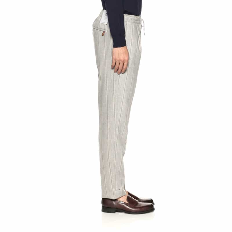 PT TORINO PT TORINO＜ピーティー トリノ＞ ストライプ柄スリムパンツ IVORY