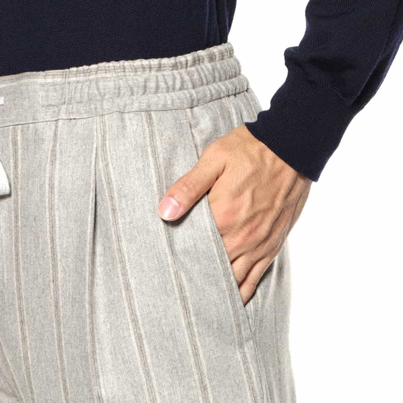 PT TORINO PT TORINO＜ピーティー トリノ＞ ストライプ柄スリムパンツ IVORY