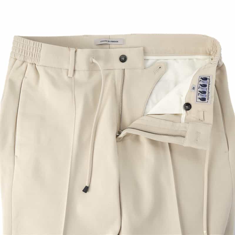 GIABSARCHIVIO GIABSARCHIVIO＜ジャブスアルキヴィオ＞ ストレッチパンツ"MASACCIO" IVORY