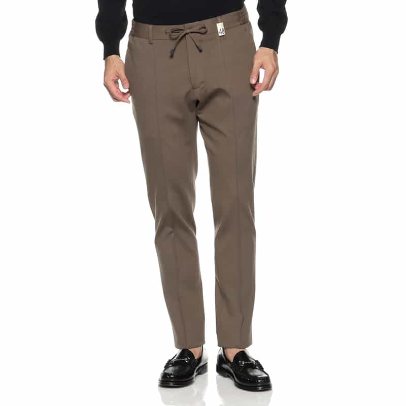 GIABSARCHIVIO GIABSARCHIVIO＜ジャブスアルキヴィオ＞ ストレッチパンツ"MASACCIO" BROWN