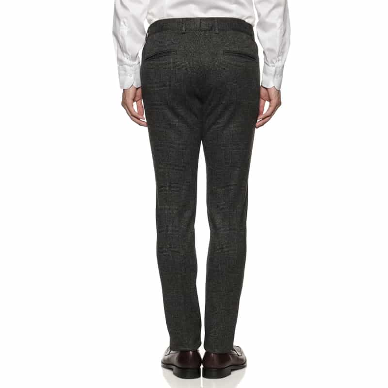 GIABSARCHIVIO GIABSARCHIVIO<ジャブスアルキヴィオ> グレンチェック柄パンツ"MASACCIO" DARK GRAY