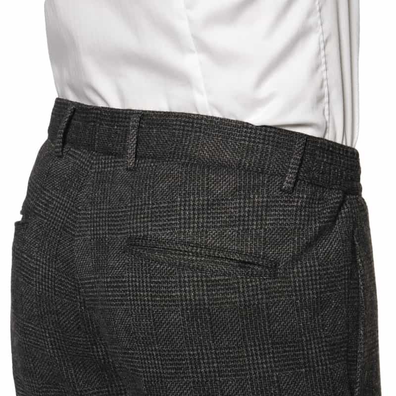 GIABSARCHIVIO GIABSARCHIVIO<ジャブスアルキヴィオ> グレンチェック柄パンツ"MASACCIO" DARK GRAY