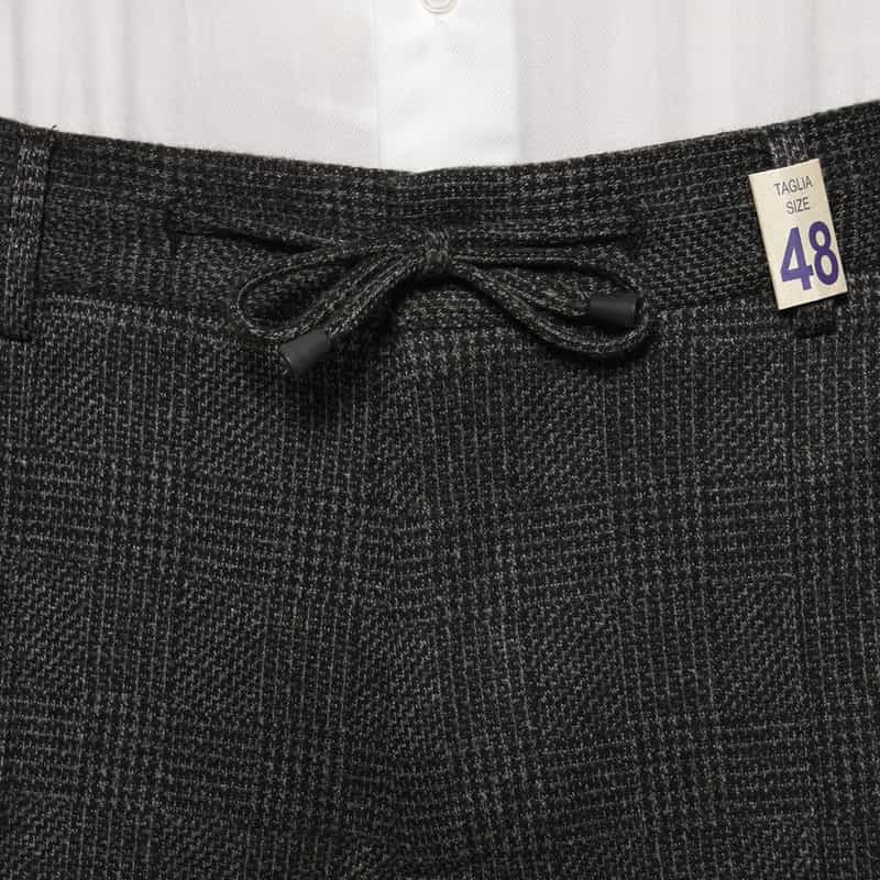 GIABSARCHIVIO GIABSARCHIVIO<ジャブスアルキヴィオ> グレンチェック柄パンツ"MASACCIO" DARK GRAY