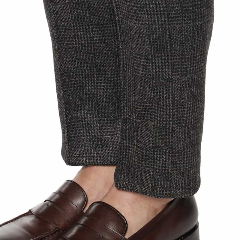 GIABSARCHIVIO GIABSARCHIVIO<ジャブスアルキヴィオ> グレンチェック柄パンツ"MASACCIO" DARK GRAY