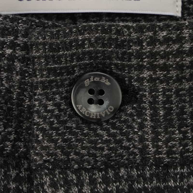 GIABSARCHIVIO GIABSARCHIVIO<ジャブスアルキヴィオ> グレンチェック柄パンツ"MASACCIO" DARK GRAY