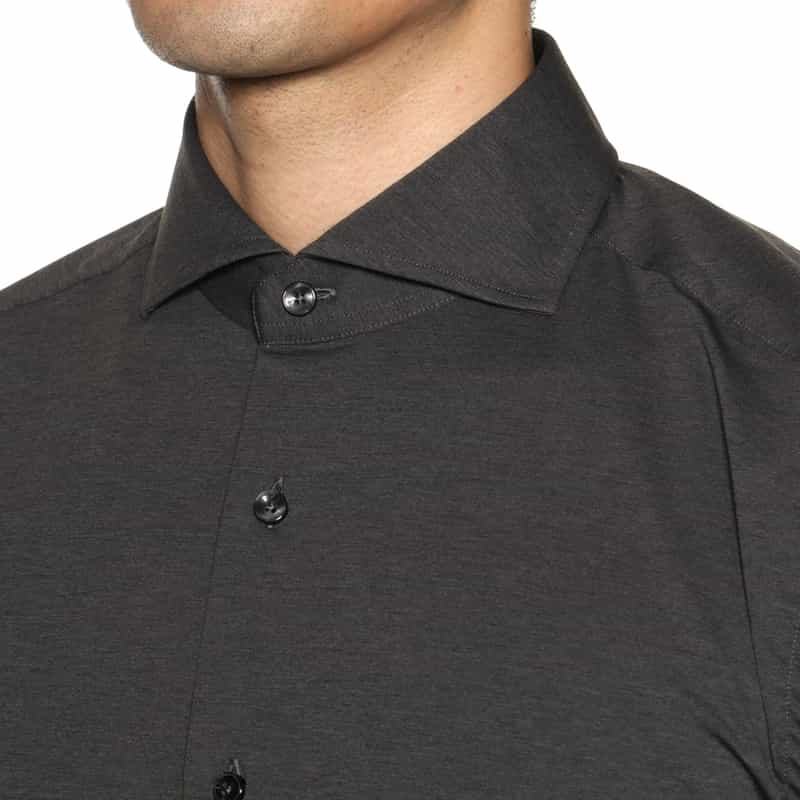 XACUS XACUS＜ザッカス＞ ソリッドシャツ DARK GRAY