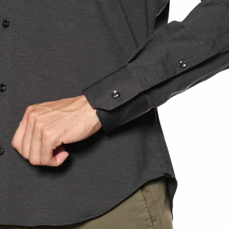 XACUS XACUS＜ザッカス＞ ソリッドシャツ DARK GRAY