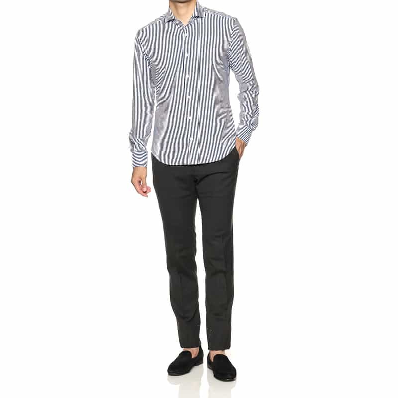 XACUS XACUS＜ザッカス＞ ストライプシャツ NAVY