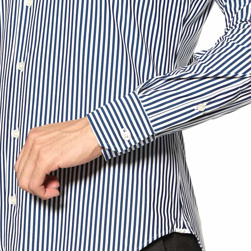 XACUS XACUS＜ザッカス＞ ストライプシャツ NAVY