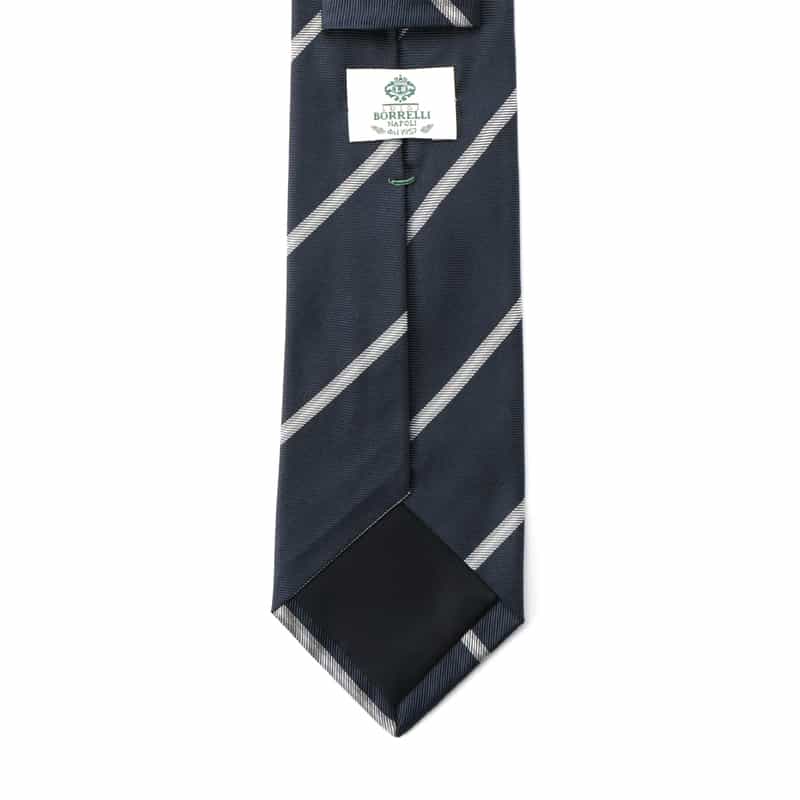LUIGI  BORRELLI LUIGI BORRELLI＜ルイジボレッリ＞ ストライプ柄タイ NAVY