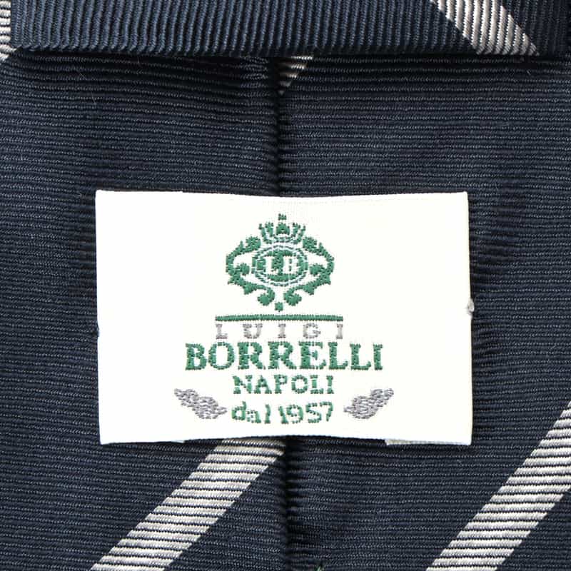 LUIGI  BORRELLI LUIGI BORRELLI＜ルイジボレッリ＞ ストライプ柄タイ NAVY