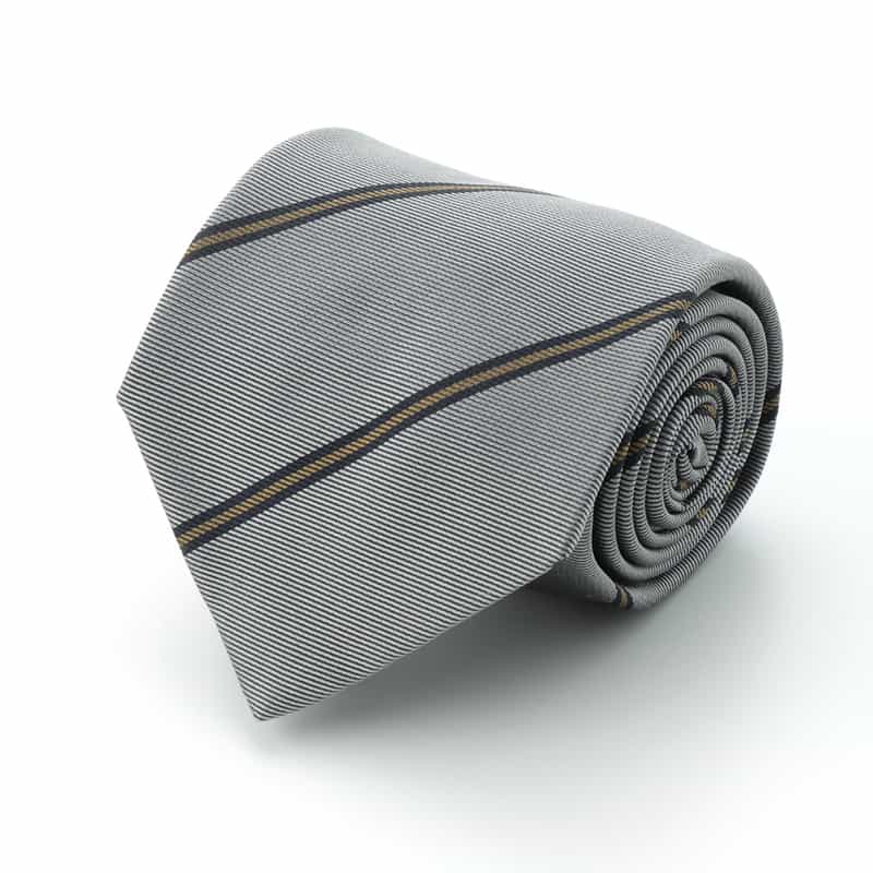 LUIGI  BORRELLI LUIGI BORRELLI＜ルイジボレッリ＞ ストライプ柄タイ GRAY