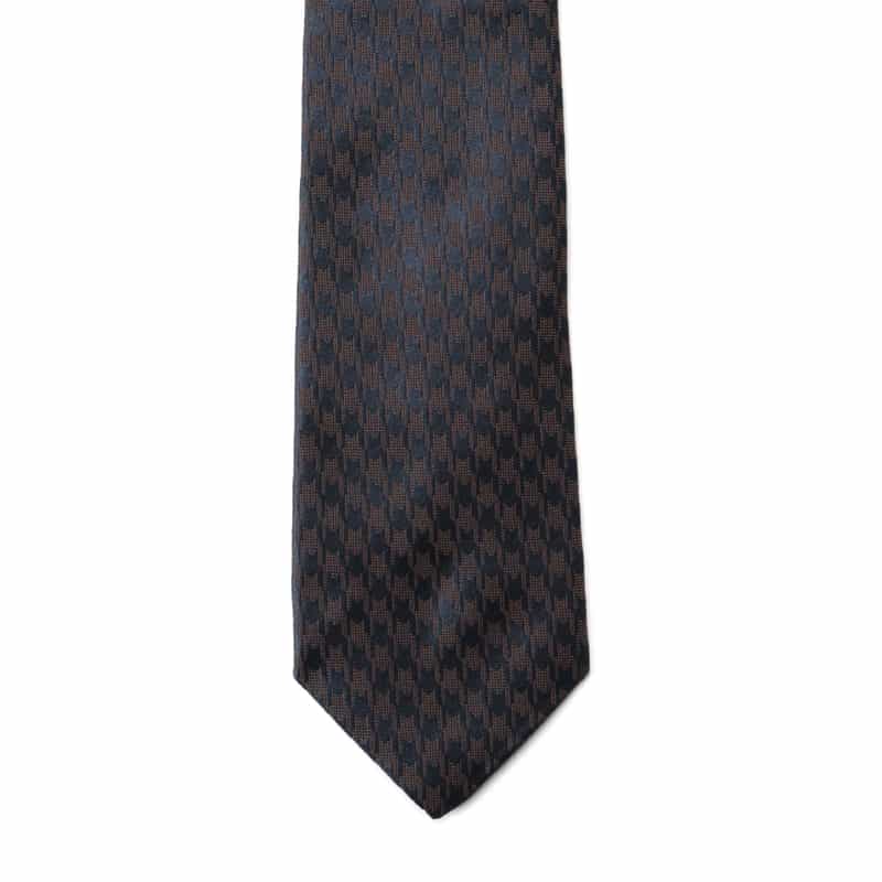 LUIGI  BORRELLI LUIGI BORRELLI＜ルイジボレッリ＞ 千鳥柄タイ BROWN