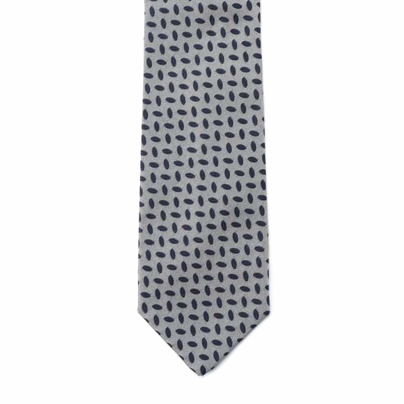 LUIGI  BORRELLI LUIGI BORRELLI＜ルイジボレッリ＞ リーフ柄タイ GRAY