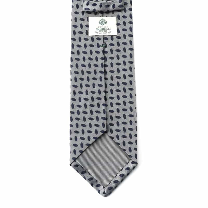 LUIGI  BORRELLI LUIGI BORRELLI＜ルイジボレッリ＞ リーフ柄タイ GRAY