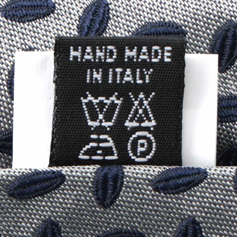 LUIGI  BORRELLI LUIGI BORRELLI＜ルイジボレッリ＞ リーフ柄タイ GRAY