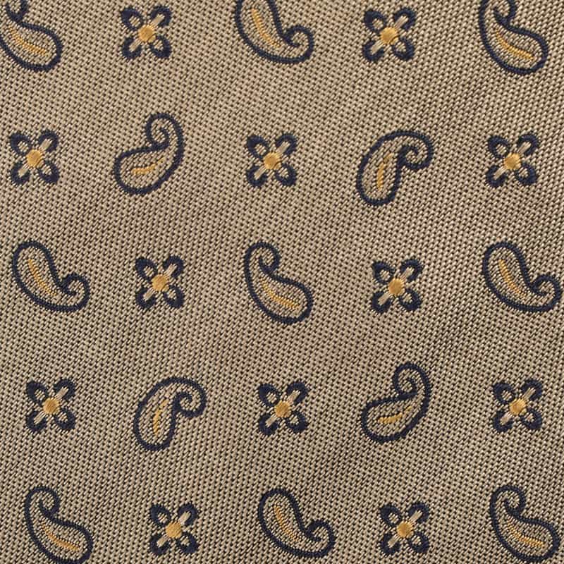 LUIGI  BORRELLI LUIGI BORRELLI＜ルイジボレッリ＞ ペイズリー柄×フラワー柄タイ BEIGE