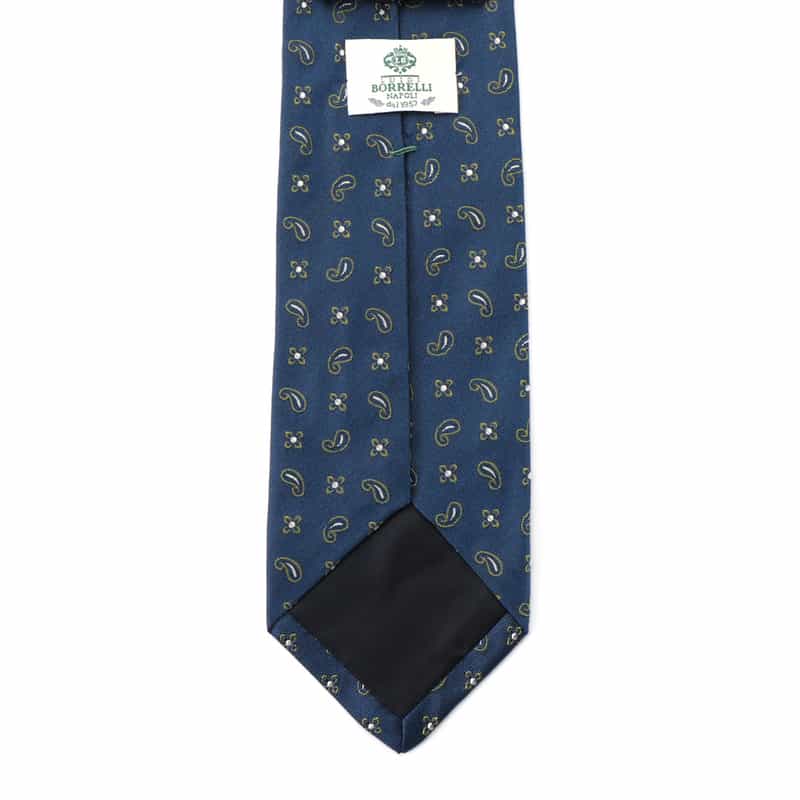 LUIGI  BORRELLI LUIGI BORRELLI＜ルイジボレッリ＞ ペイズリー柄×フラワー柄タイ BLUE