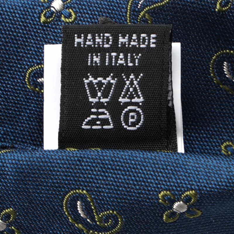 LUIGI  BORRELLI LUIGI BORRELLI＜ルイジボレッリ＞ ペイズリー柄×フラワー柄タイ BLUE