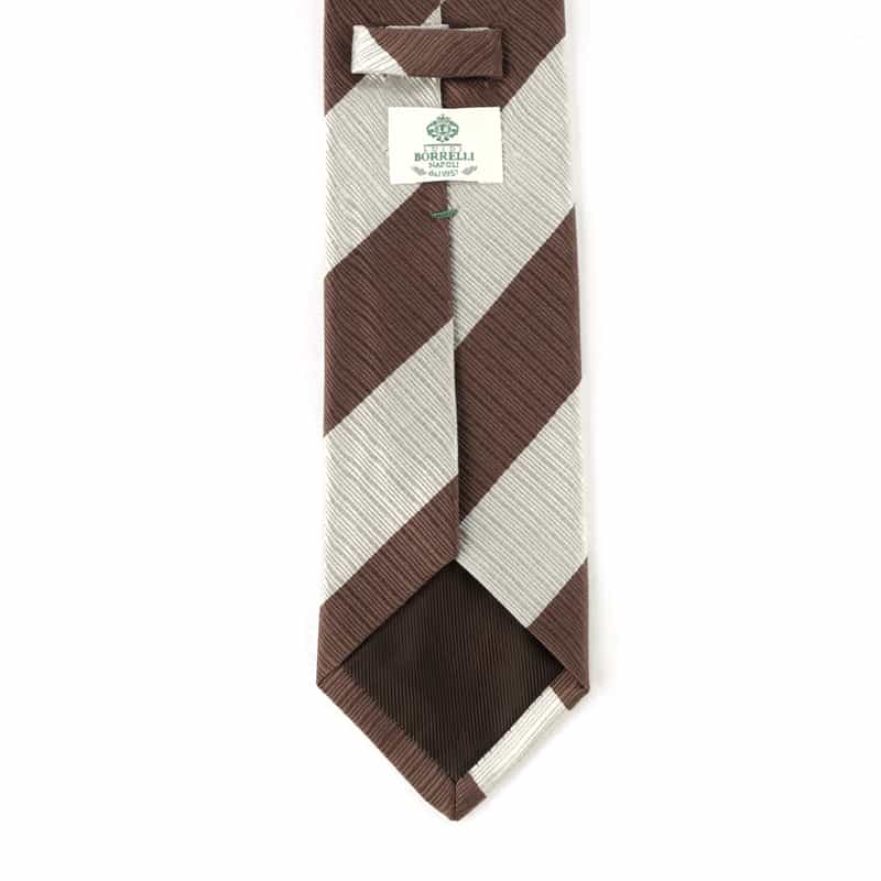 LUIGI  BORRELLI LUIGI BORRELLI＜ルイジボレッリ＞ ストライプ柄タイ WHITE