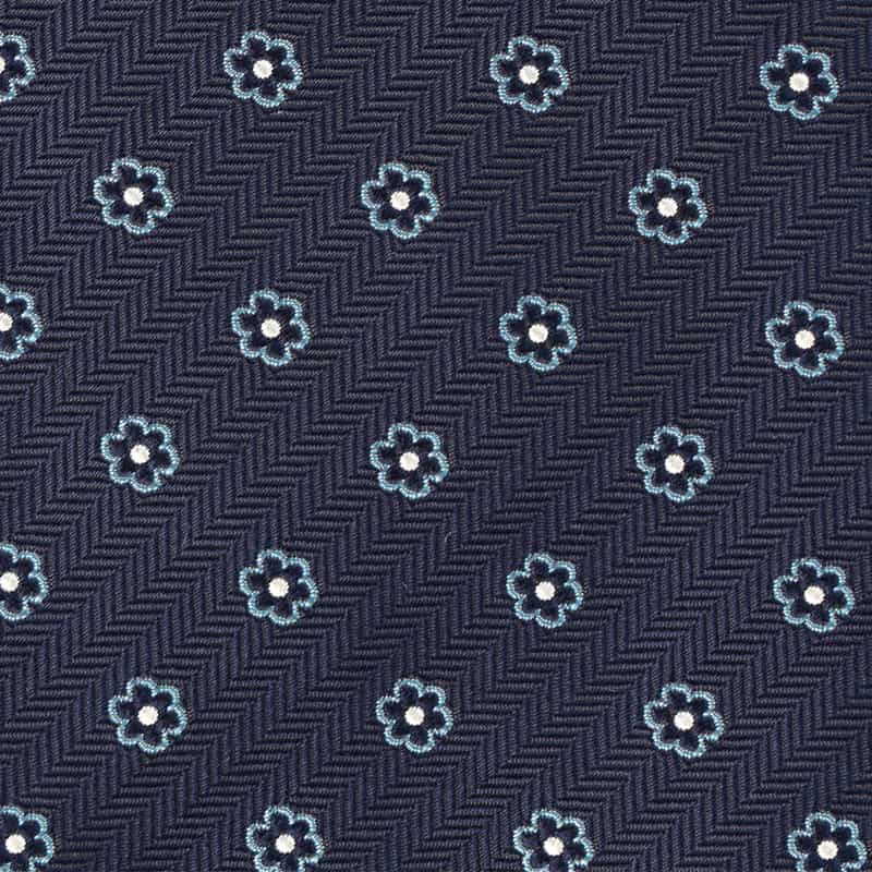 LUIGI  BORRELLI LUIGI BORRELLI＜ルイジボレッリ＞ フラワー小紋柄タイ NAVY