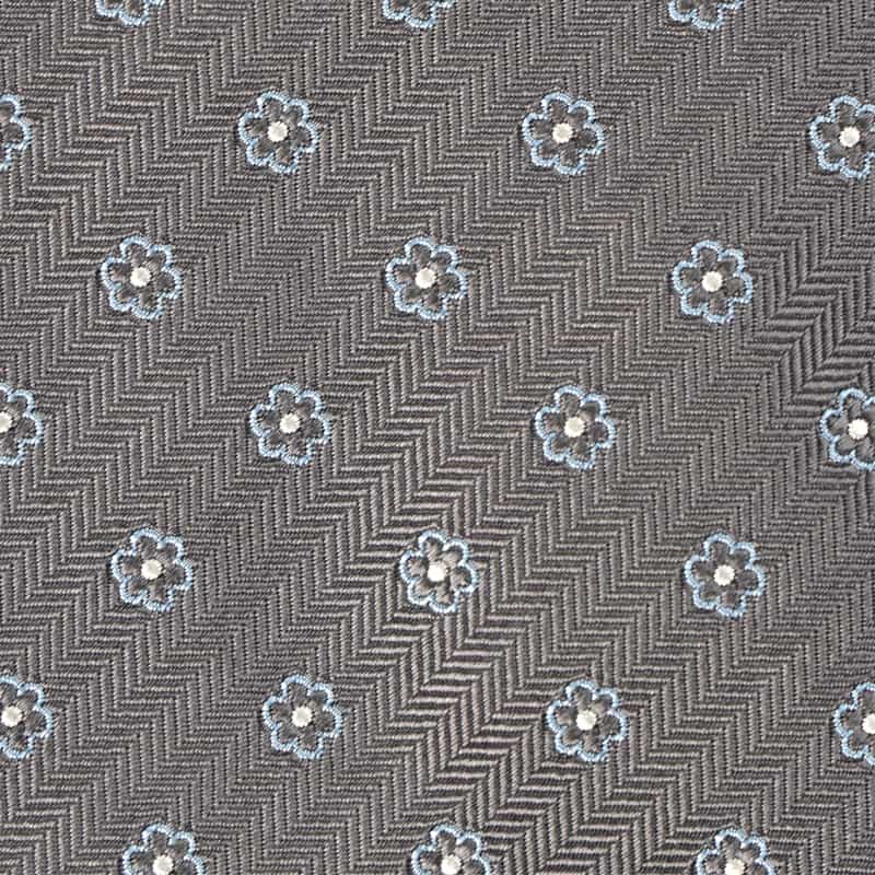 LUIGI  BORRELLI LUIGI BORRELLI＜ルイジボレッリ＞ フラワー小紋柄タイ GRAY