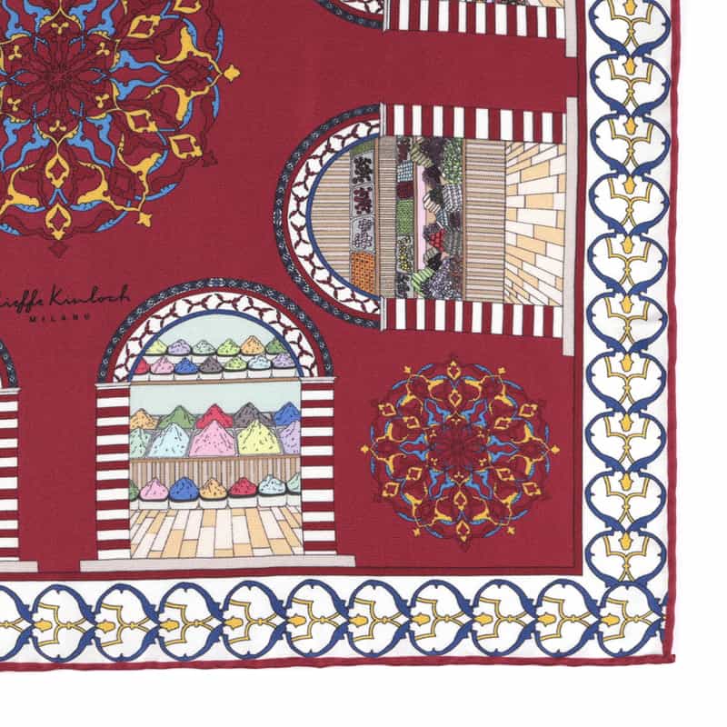 DIEFFE KINLOCH DIEFFE KINLOCH＜ディエッフェ キンロック＞ ポケットチーフ WINE