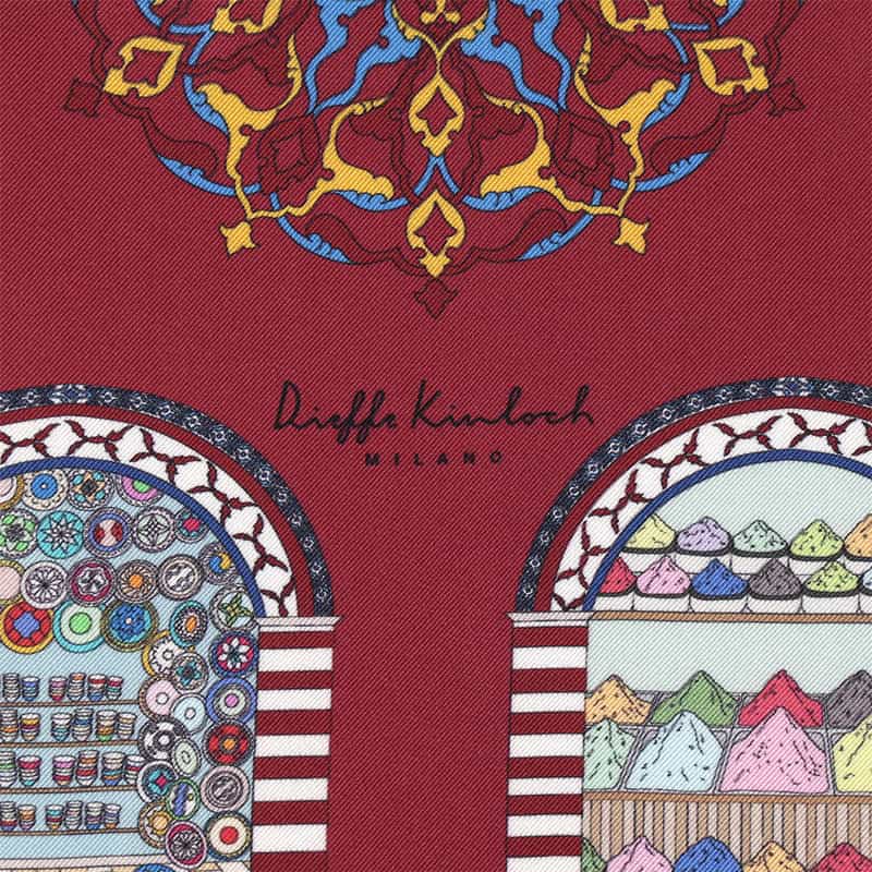 DIEFFE KINLOCH DIEFFE KINLOCH＜ディエッフェ キンロック＞ ポケットチーフ WINE