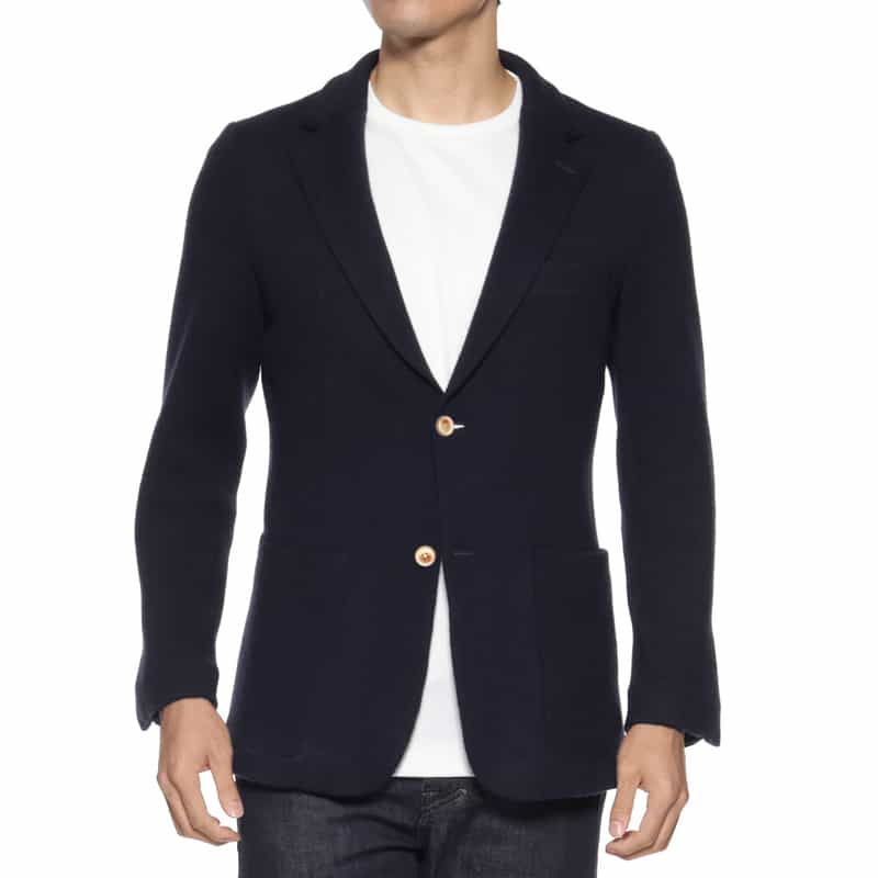 LUNAUL LUNAUL<ルナル> カシミヤテーラードジャケット NAVY