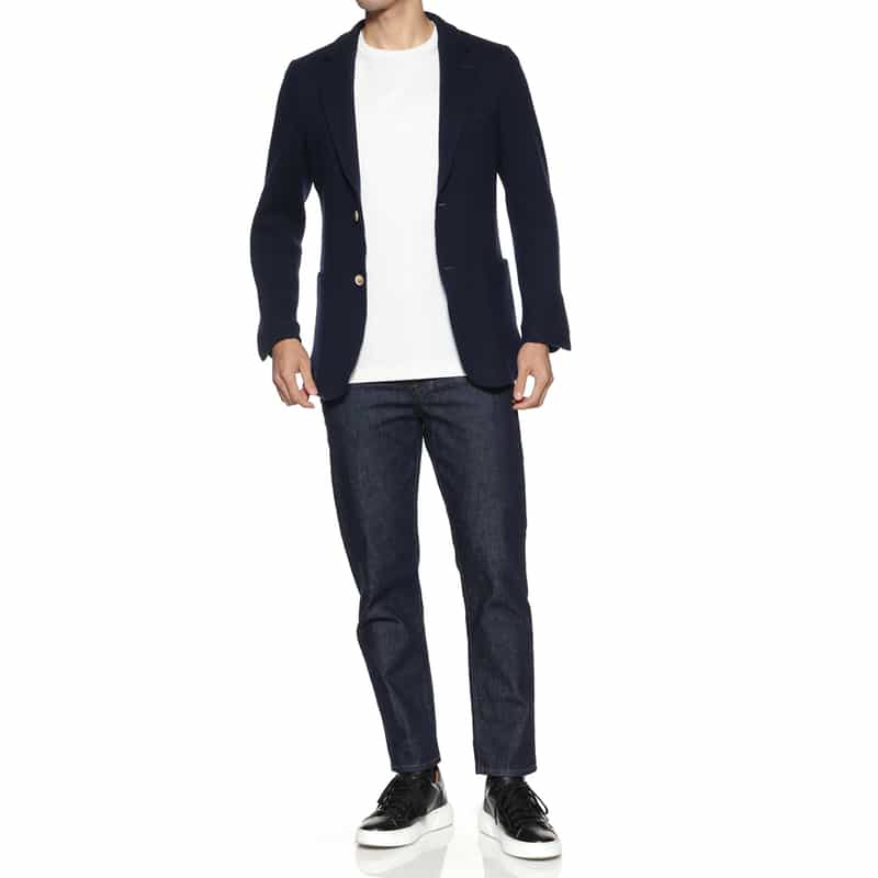 LUNAUL LUNAUL<ルナル> カシミヤテーラードジャケット NAVY