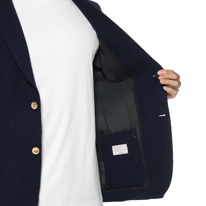 LUNAUL LUNAUL<ルナル> カシミヤテーラードジャケット NAVY