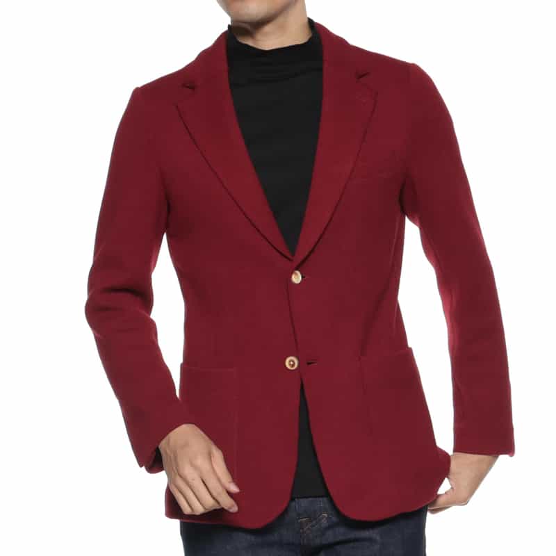 LUNAUL LUNAUL<ルナル> カシミヤテーラードジャケット RED