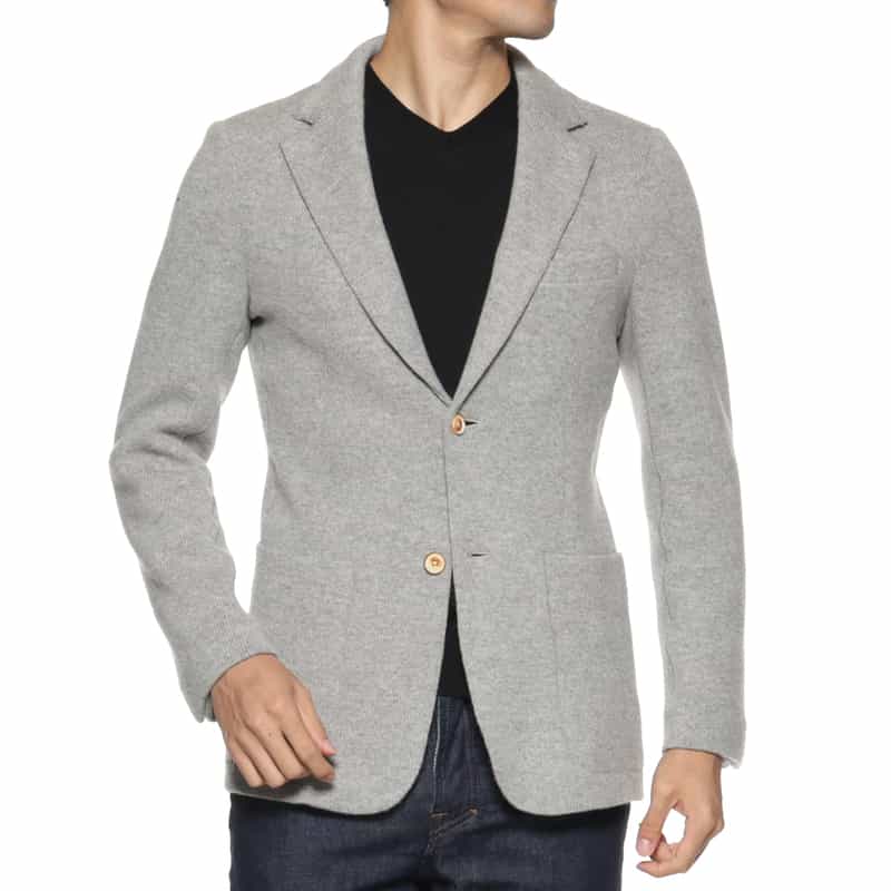 LUNAUL LUNAUL<ルナル> カシミヤテーラードジャケット GRAY